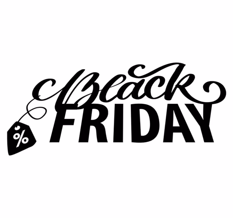 Dywan winylowy black friday piękny black friday z tagami - TenStickers