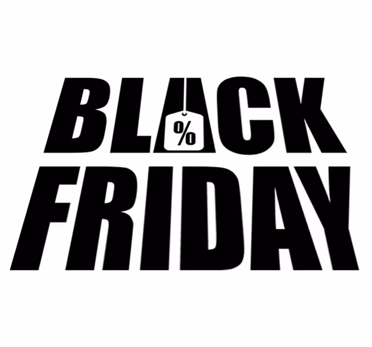 Dywan winylowy black friday prosty biały wzór - TenStickers