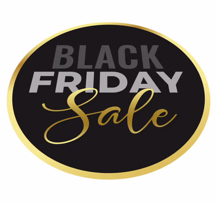 Dywan winylowy black friday złote tło black friday - TenStickers