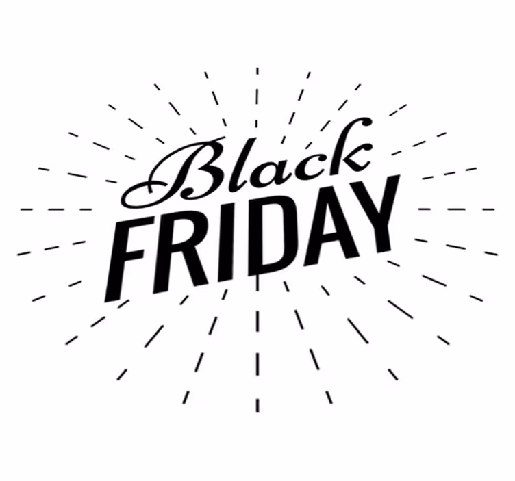 Dywan winylowy black friday błyszczący kaligraficzny tekst - TenStickers