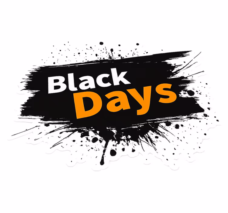 Dywan winylowy black friday czarno-białe "czarne dni" - TenStickers