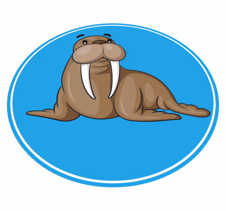 Dywan winylowy zwierzęta uroczy charakter foczki - TenStickers