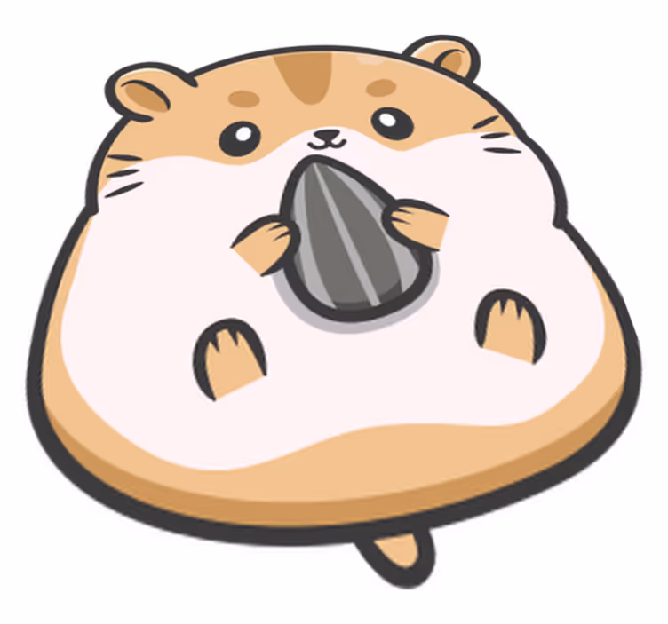 Dywan winylowy zwierzęta z uroczą grafiką chomika - TenStickers