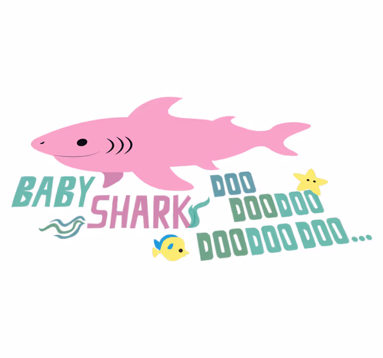 Dywan winylowy zwierzęta tekst piosenki baby shark - TenStickers