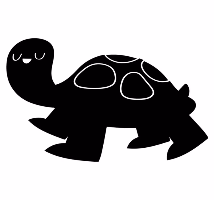 Dywan winylowy zwierzęta żółw gigantyczny czarny - TenStickers