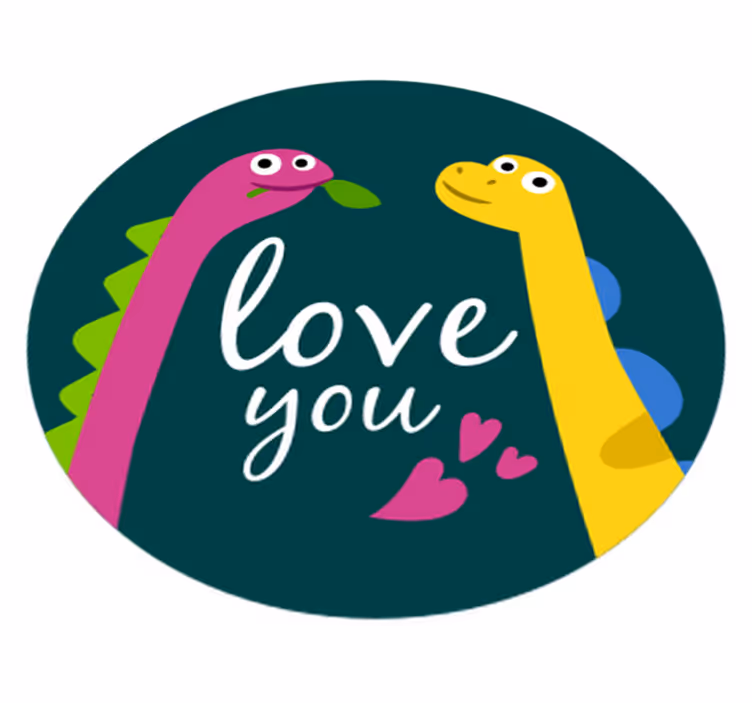 Dywan winylowy zwierzęta kocham cię dinozaur - TenStickers