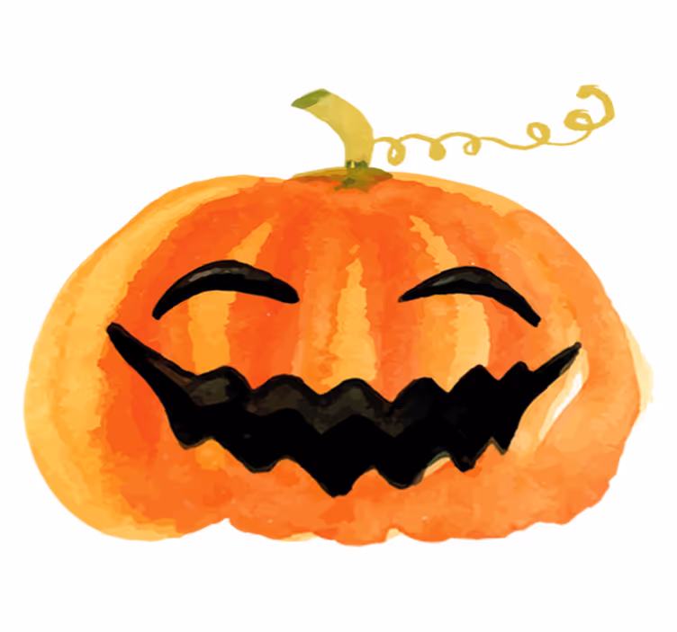 Dywan winylowy na halloween wesoła dynia - TenStickers