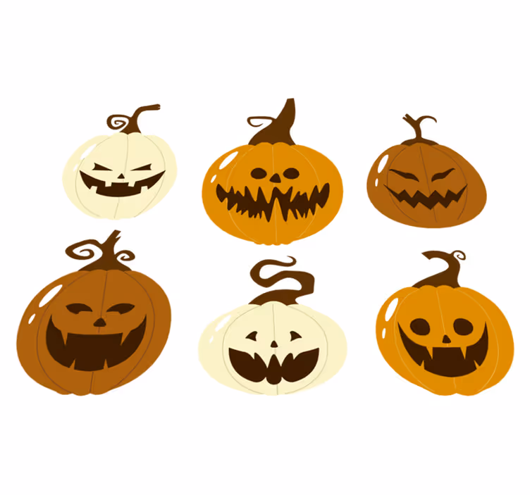 Dywan winylowy na halloween z mrocznymi dyniami - TenStickers