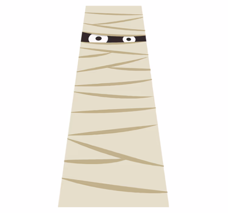 Dywan winylowy na halloween oczy mumii - TenStickers