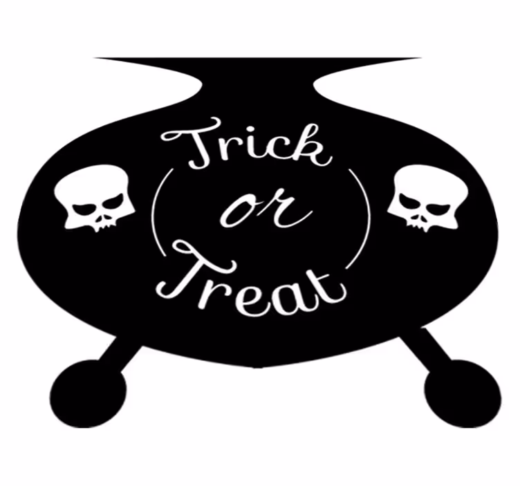 Dywan winylowy na halloween kociołek na cukierki - TenStickers