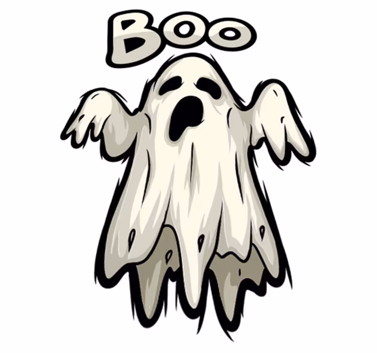 Dywan winylowy na halloween figura ducha boo - TenStickers