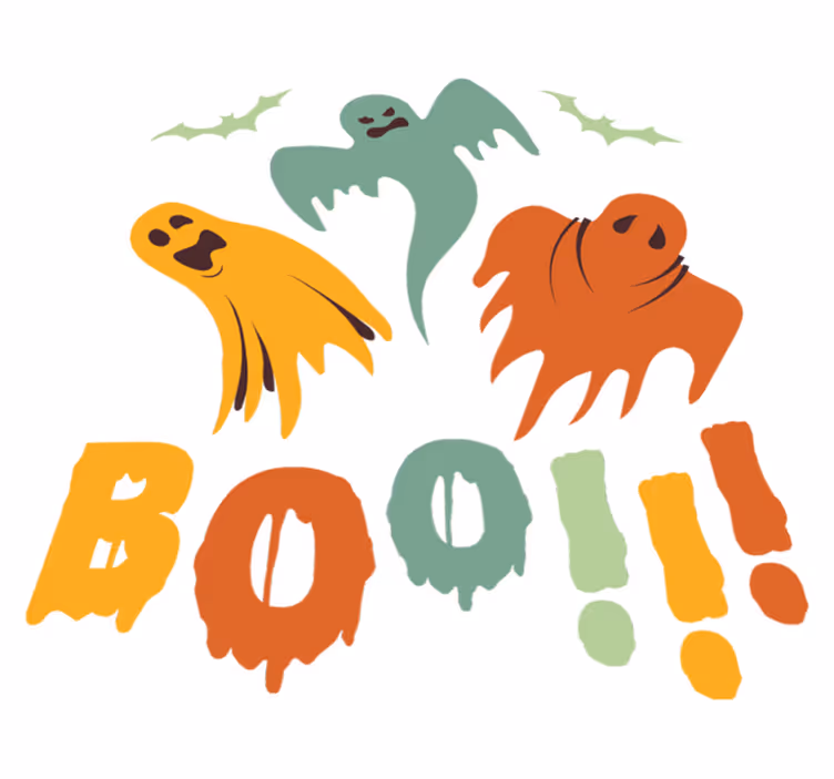 Dywan winylowy na halloween duch boo - TenStickers