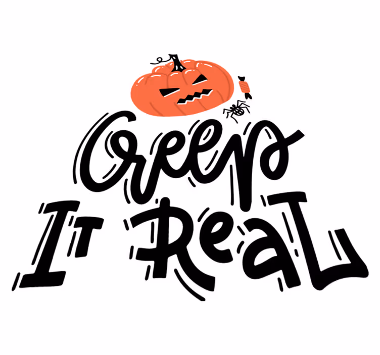 Dywan winylowy na halloween wzór strasznej dyni - TenStickers