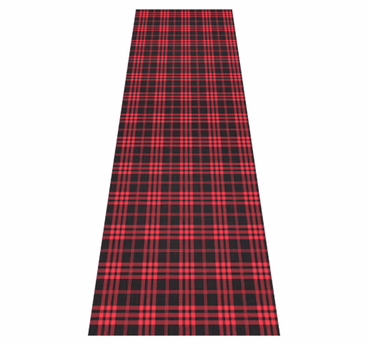 Dywan winylowy boże narodzenie wzór tartan na lodówkę - TenStickers