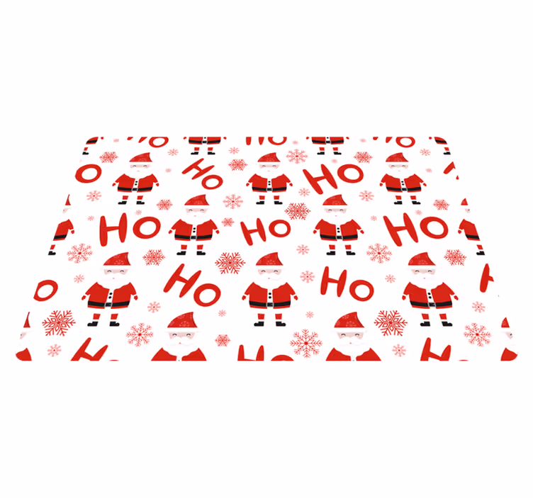 Dywan winylowy boże narodzenie wzór mikołaja i hohoho - TenStickers