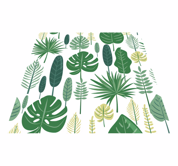 Dywan winylowy w kwiaty i rośliny monstera - TenStickers