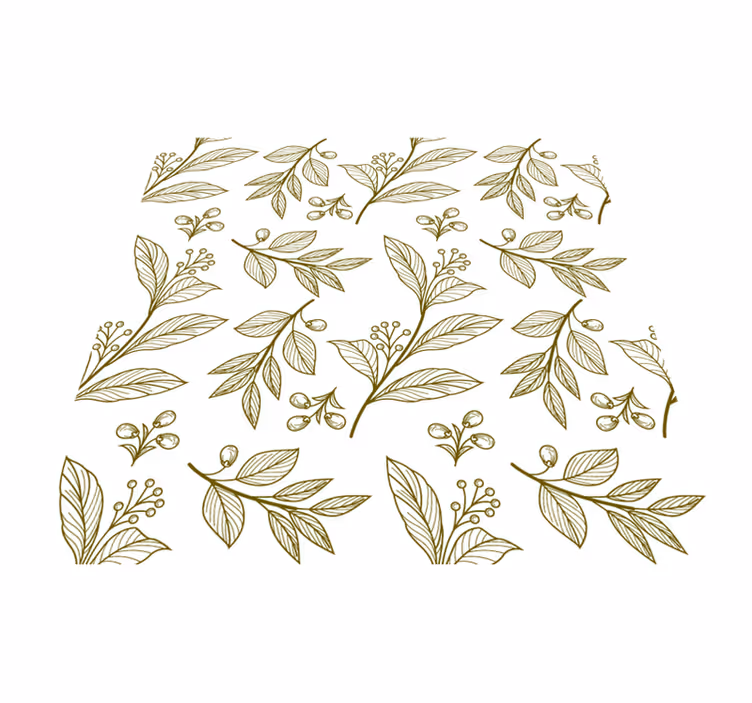 Dywan winylowy w kwiaty i rośliny w liście botaniczne - TenStickers