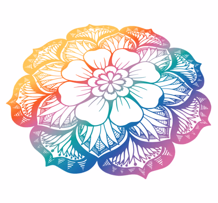 Dywan winylowy w kwiaty i rośliny żywe kolory - TenStickers