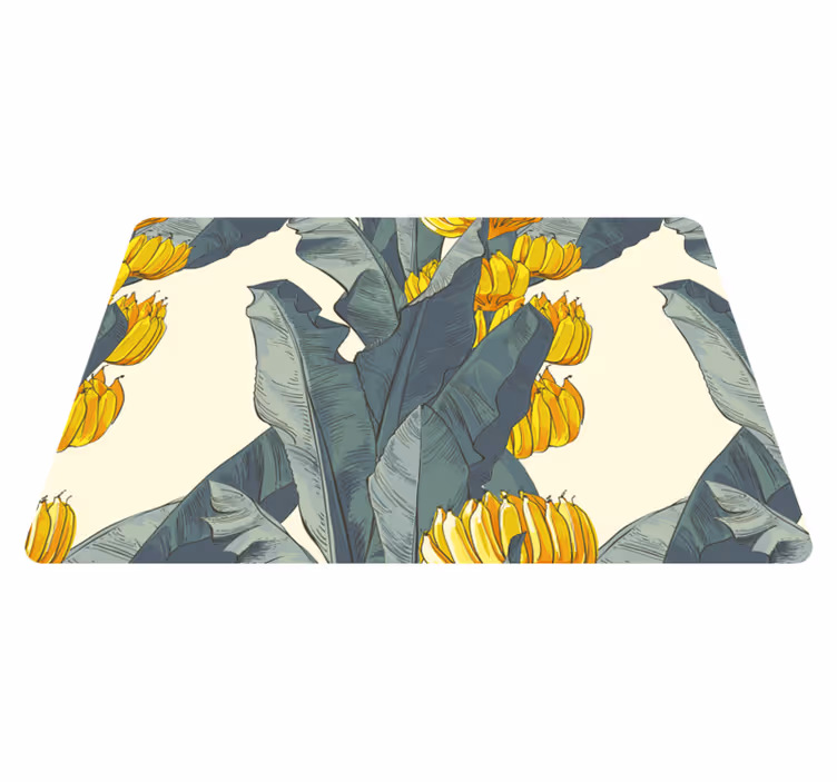 Dywan winylowy w kwiaty i rośliny z motywem bananowca - TenStickers