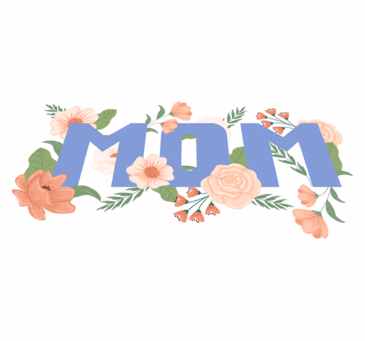Dywan winylowy w kwiaty i rośliny ilustracja na dzień matki - TenStickers