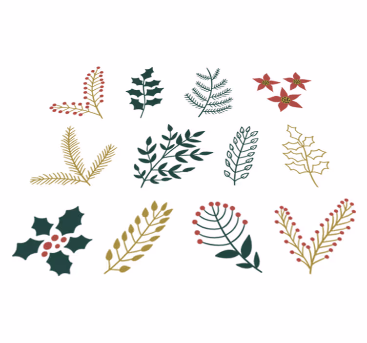 Dywan winylowy do jadalni z ozdobami świątecznymi - TenStickers