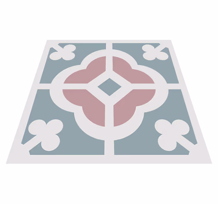 Dywan winylowy do kuchni w kwiatowe płytki hydrauliczne - TenStickers