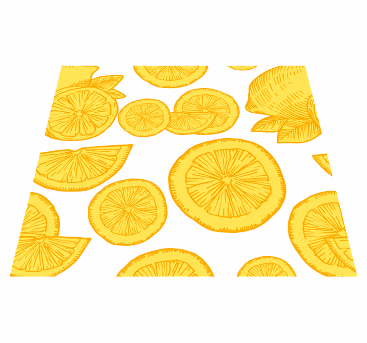 Dywan winylowy do kuchni rysunek pomarańczy i cytryny - TenStickers