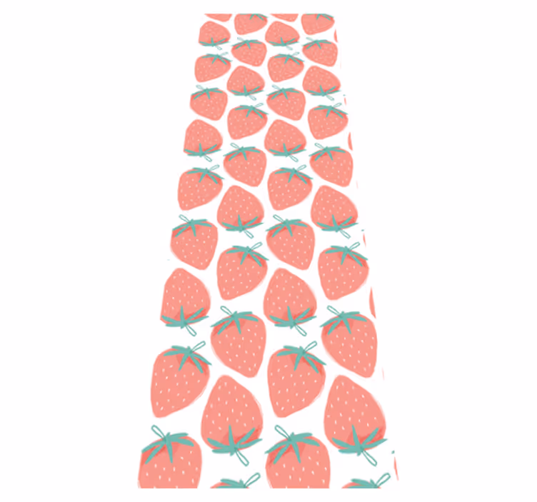Dywan winylowy do kuchni w pastelowe truskawki - TenStickers