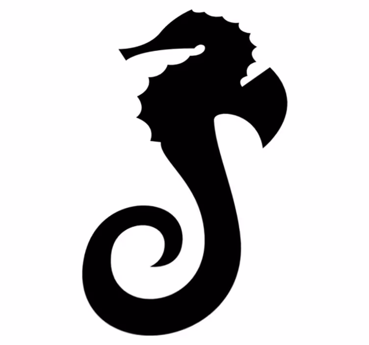 Dywan winylowy do łazienki zestaw z konikiem morskim - TenStickers