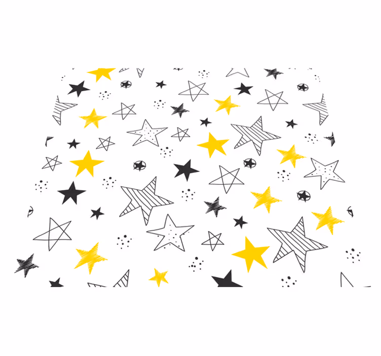 Dywan winylowy w gwiazdki w stylu rock'n'roll - TenStickers
