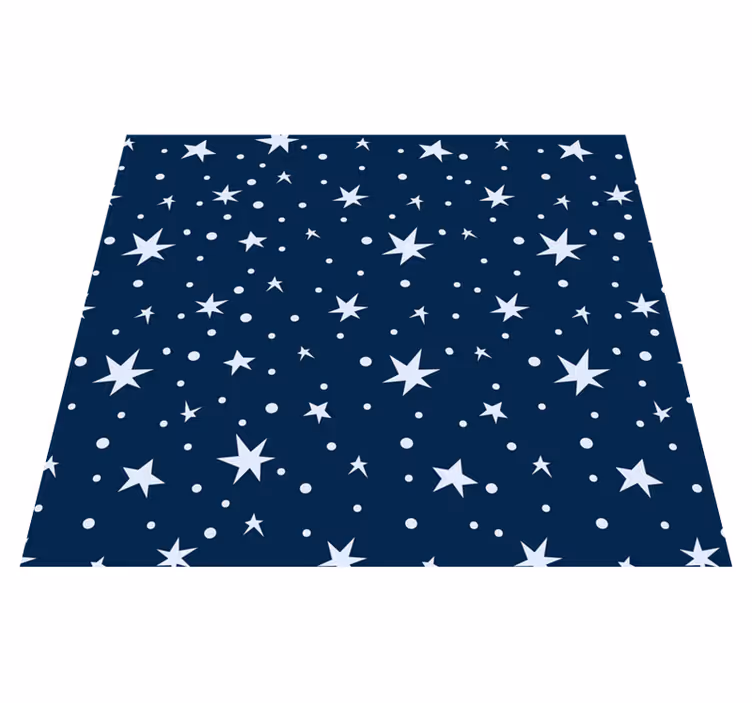 Dywan winylowy w gwiazdki na granatowym tle - TenStickers