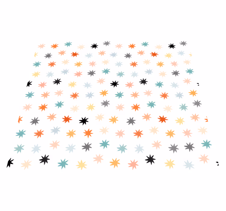 Dywan winylowy w gwiazdki w geometryczny wzór - TenStickers