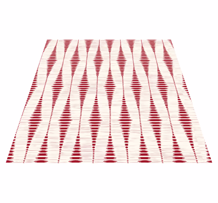 Dywan winylowy wzór geometryczny czerwona ikatowa tkanina - TenStickers