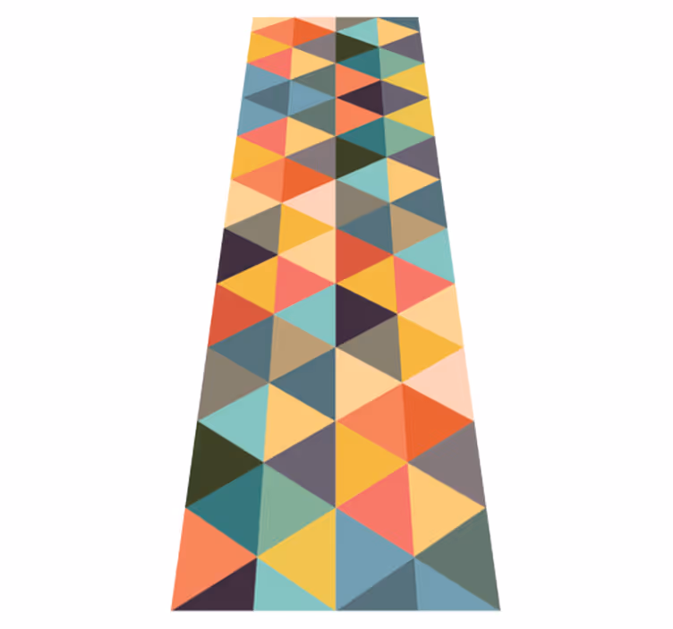 Dywan winylowy wzór geometryczny w wielokolorowe wzory - TenStickers