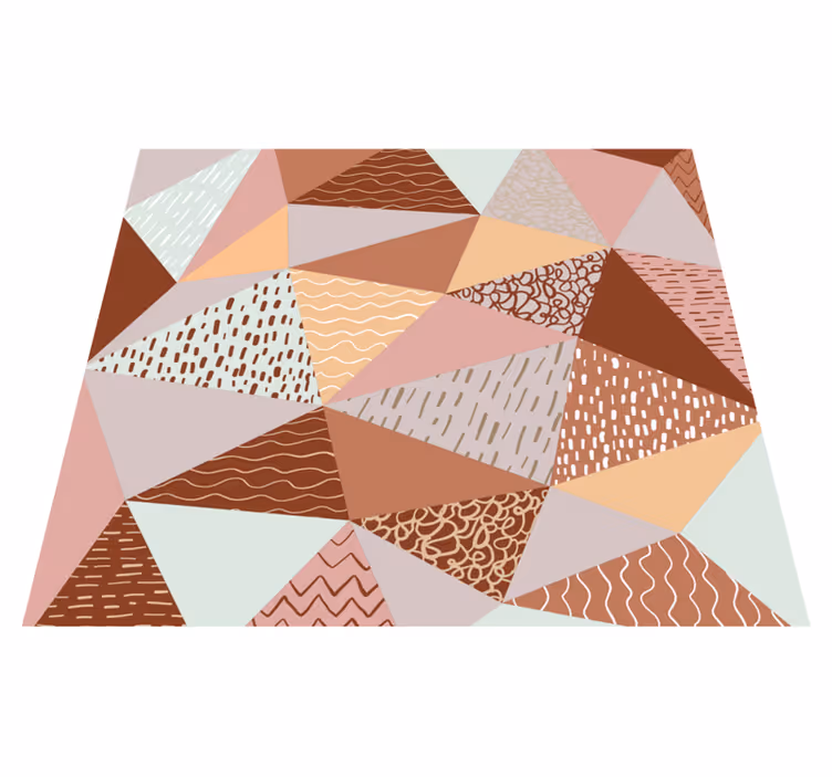 Dywan winylowy wzór geometryczny kompozycja trójkątów - TenStickers
