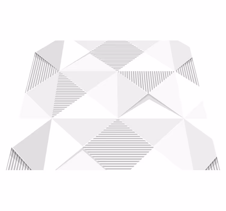 Dywan winylowy wzór geometryczny 3d białe kwadraty - TenStickers