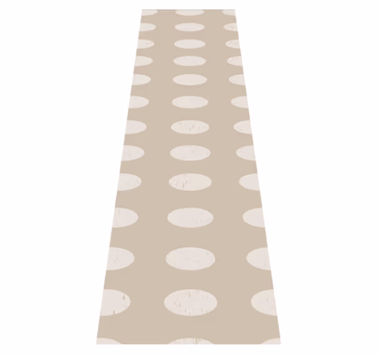 Dywan winylowy wzór geometryczny w białe kółka - TenStickers