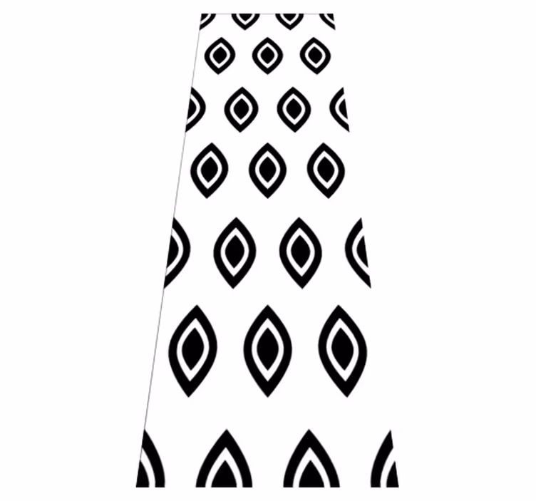 Dywan winylowy wzór geometryczny czarno-białe kształty - TenStickers