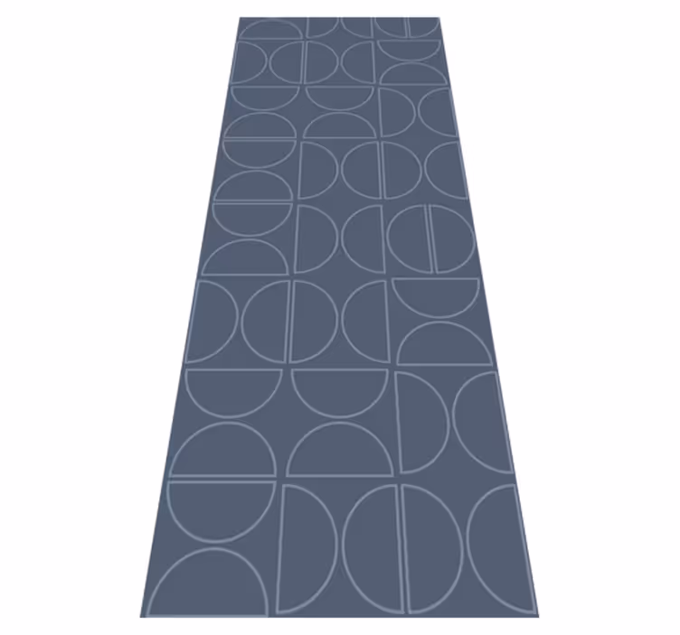 Dywan winylowy wzór geometryczny krzywa symetrii rascha - TenStickers