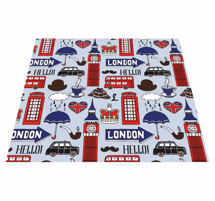 Dywan winylowy do salonu najlepsze z londynu - TenStickers