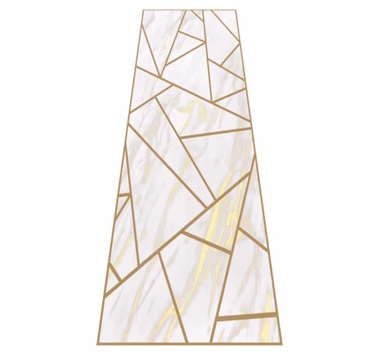Dywan winylowy do salonu mozaika geometryczna marmurowa - TenStickers