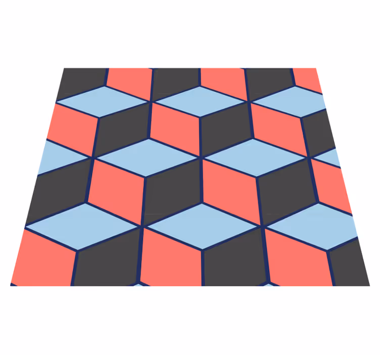 Dywan winylowy do salonu kwadratowe 3d - TenStickers