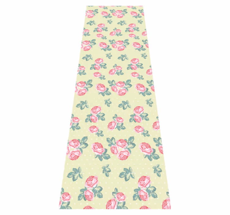 Dywan winylowy do salonu w stylu shabby chic z kropkami - TenStickers