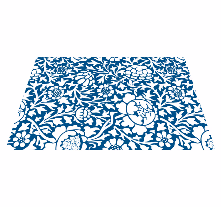 Dywan winylowy natura morska niebieska flora - TenStickers