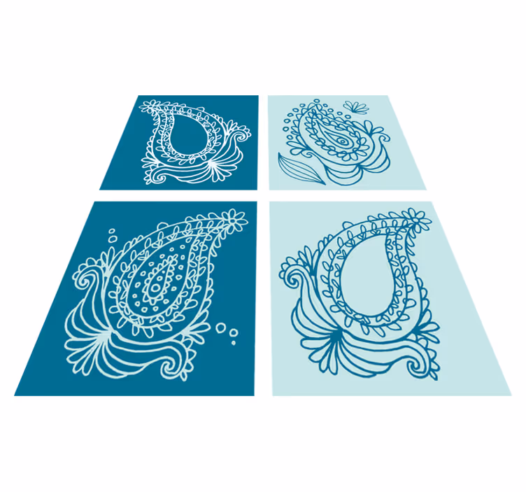Dywan winylowy natura w wzór paisley - TenStickers