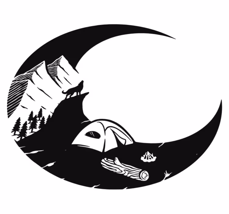 Dywan winylowy natura scena górskiego biwakowania - TenStickers