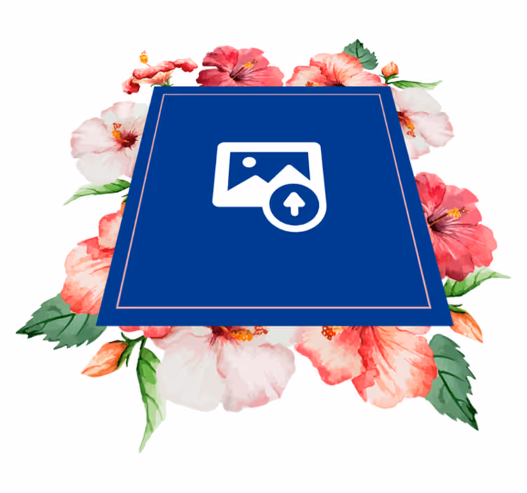 Dywan winylowy natura wzór kwiatu hibiskusa - TenStickers