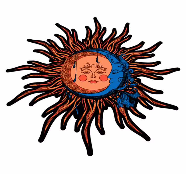 Dywan winylowy natura słoneczny księżyc - TenStickers