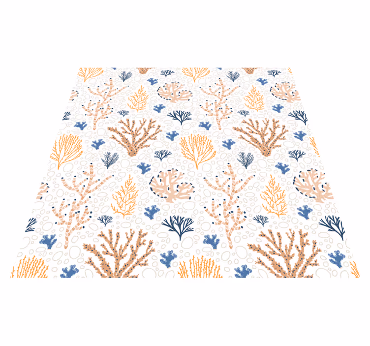 Dywan winylowy natura w stylowy wzór koralowy - TenStickers