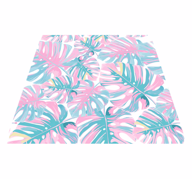 Dywan winylowy w kwiaty i rośliny monstera deliciosa - TenStickers